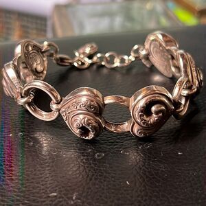 Signed Brighton Retired Penelope Heart Bracelet with Lobster Clasp